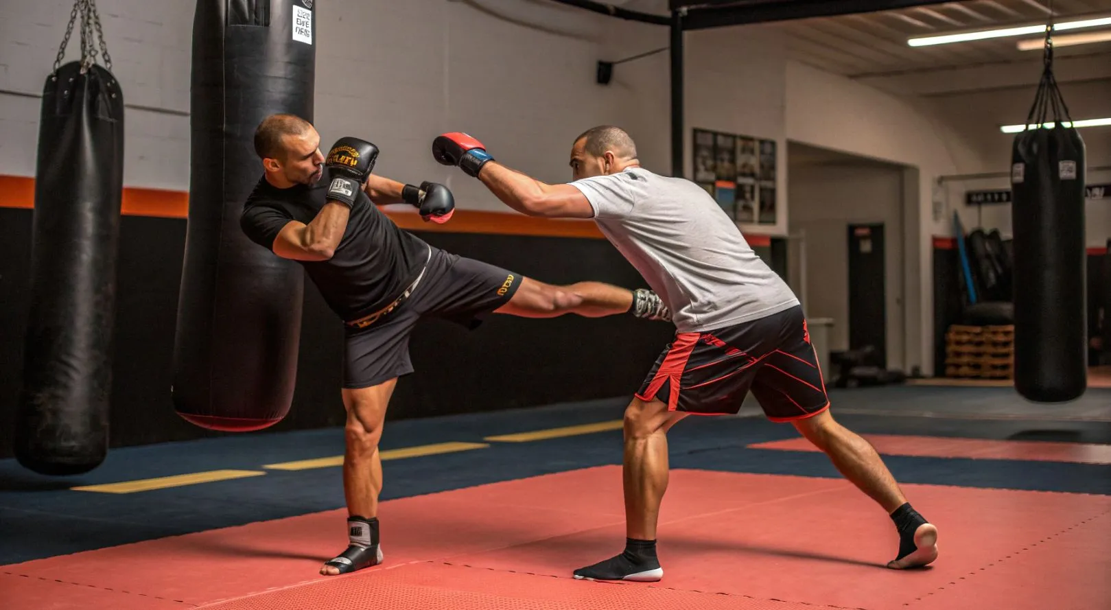 Защита от лоу кика в ММА блок и уходы новичку